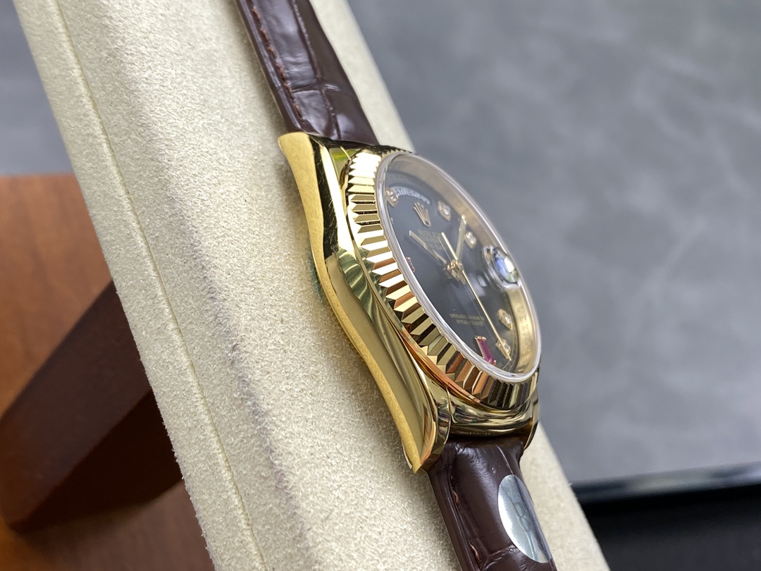 Rolex Day Date 118138 0020 Yellow Gold Diamond Ruby 36 mm