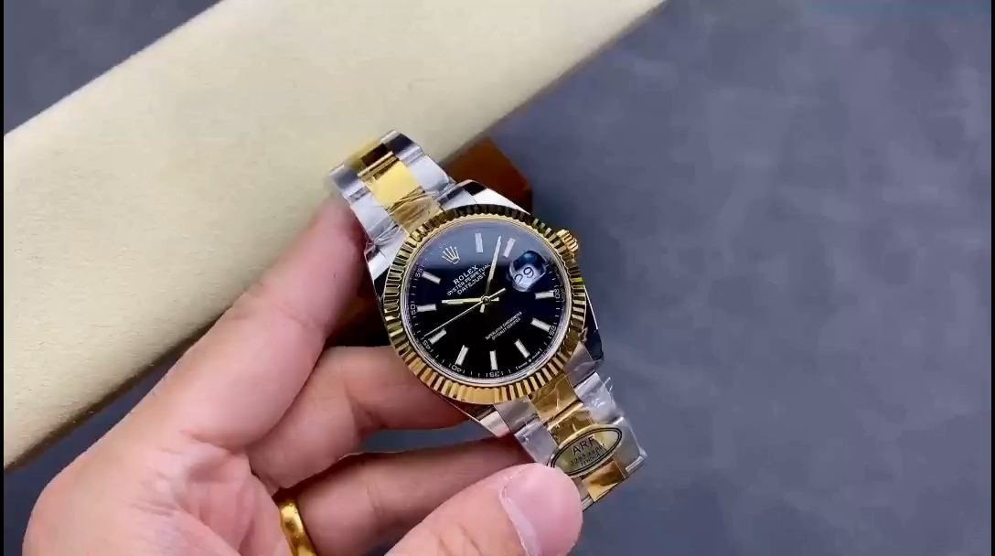 Rolex Datejust 41 Black Dial Fluted Bezel 126333 0013 Men's Watch