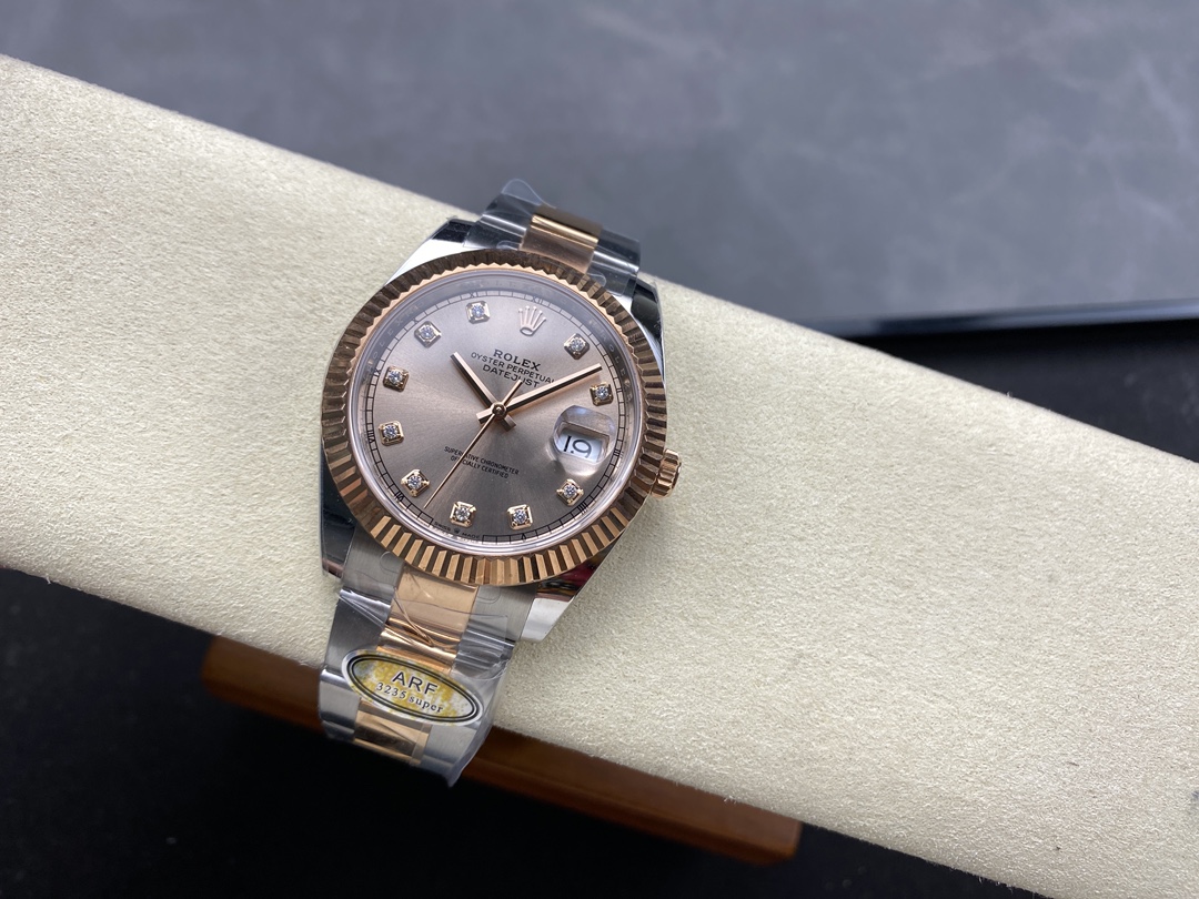 Rolex Datejust 126331 0007 Sundust Diamond Oyster 41mm Steel and Everose Gold Watch