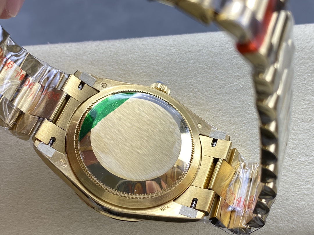 Rolex Day Date 36 36mm Green Ombré Dial Diamond-Set Bezel President Bracelet m128348rbr 0068
