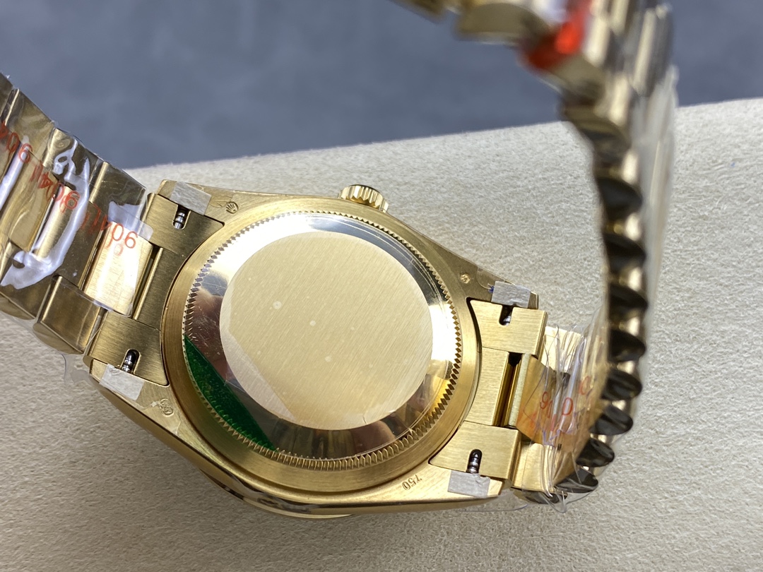 Rolex Day-Date 128348RBR Green Ombre Diamond Dial Yellow Gold 36MM Unisex Replica Watch