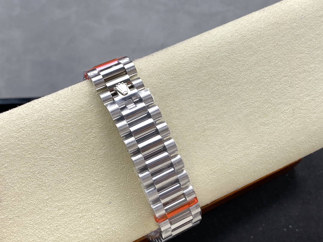 Rolex Day Date 36mm Platinum and Diamonds Bezel 128396tbr 0004