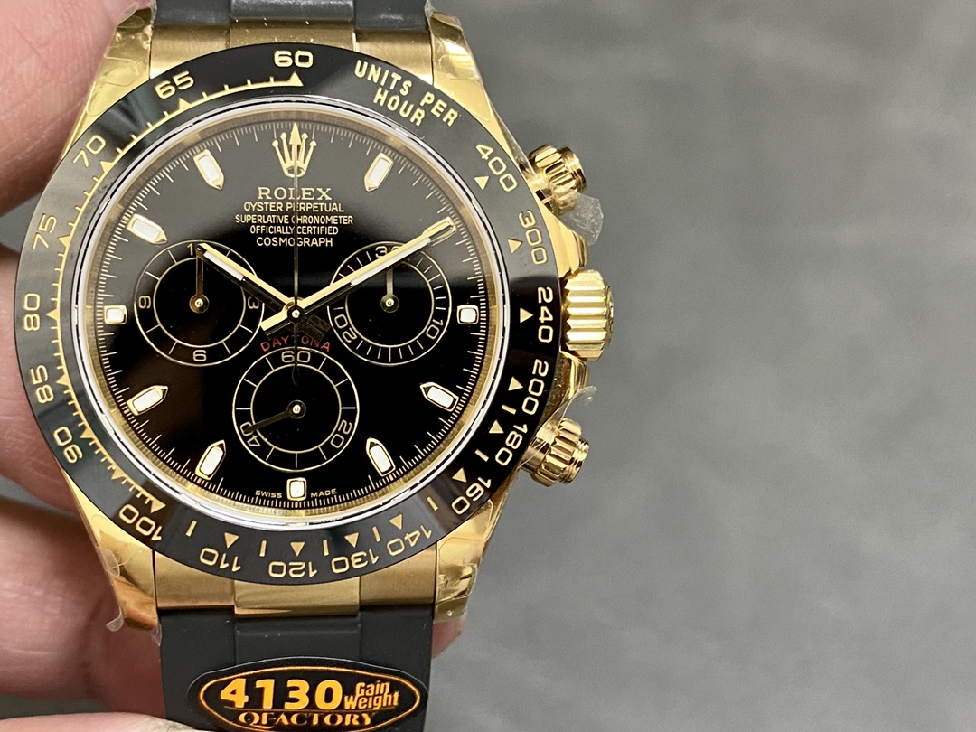 Rolex Daytona 116518LN Black Dial Yellow Gold 40mm Mens Replica Watch