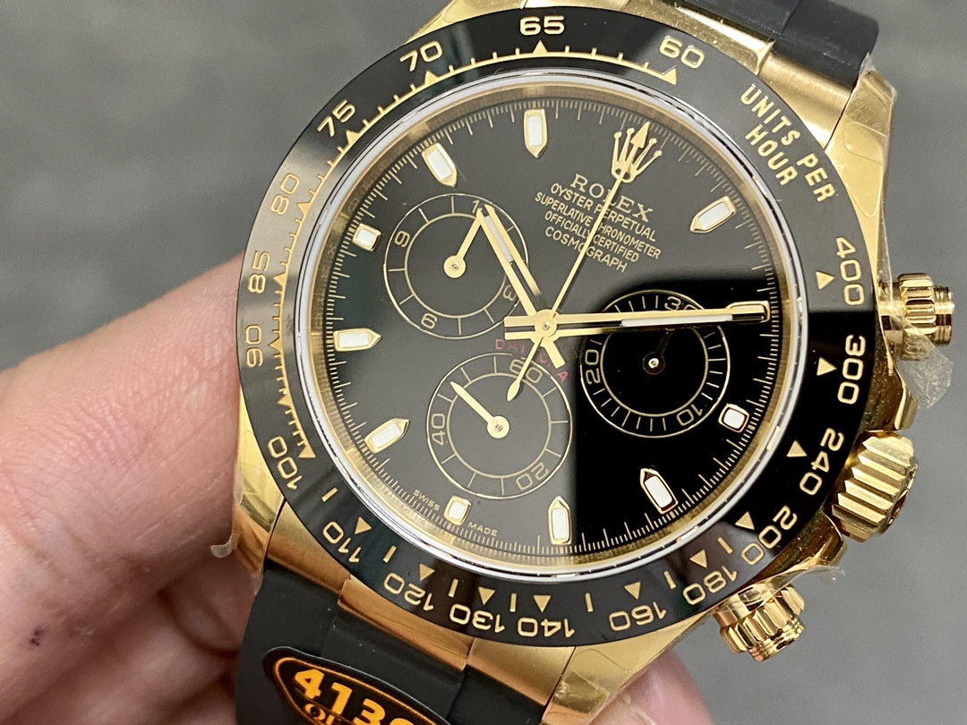 Rolex Daytona 116518LN Black Dial Yellow Gold 40mm Mens Replica Watch