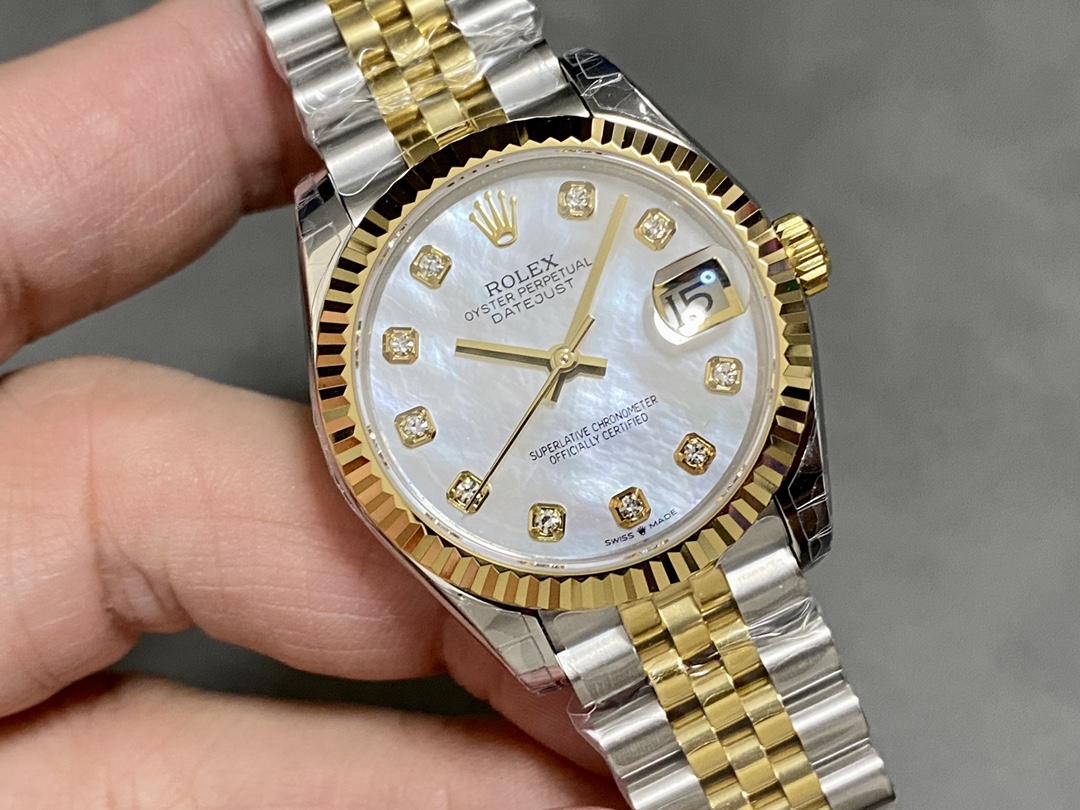 Rolex Datejust 279173 Mother Of Pearl Diamond Dial Fluted Bezel 28mm Lady Replica Watch