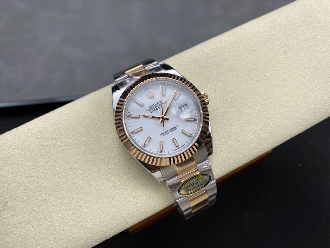 Rolex Datejust Stainless Steel and Rose Gold m126231 0018 White Index Oyster