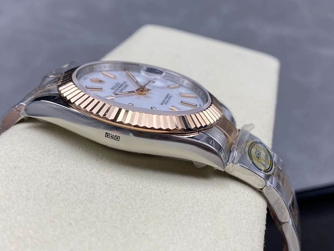 Rolex Datejust Stainless Steel and Rose Gold m126231 0018 White Index Oyster