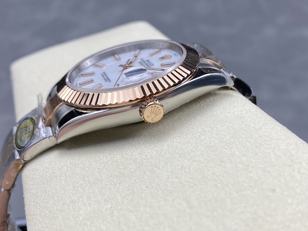 Rolex Datejust Stainless Steel and Rose Gold m126231 0018 White Index Oyster