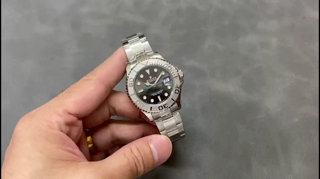 Rolex Yacht-Master 37 Automatic Slate Grey Dial Platinum Bezel Steel M268622 0002 Women's Watch - Video