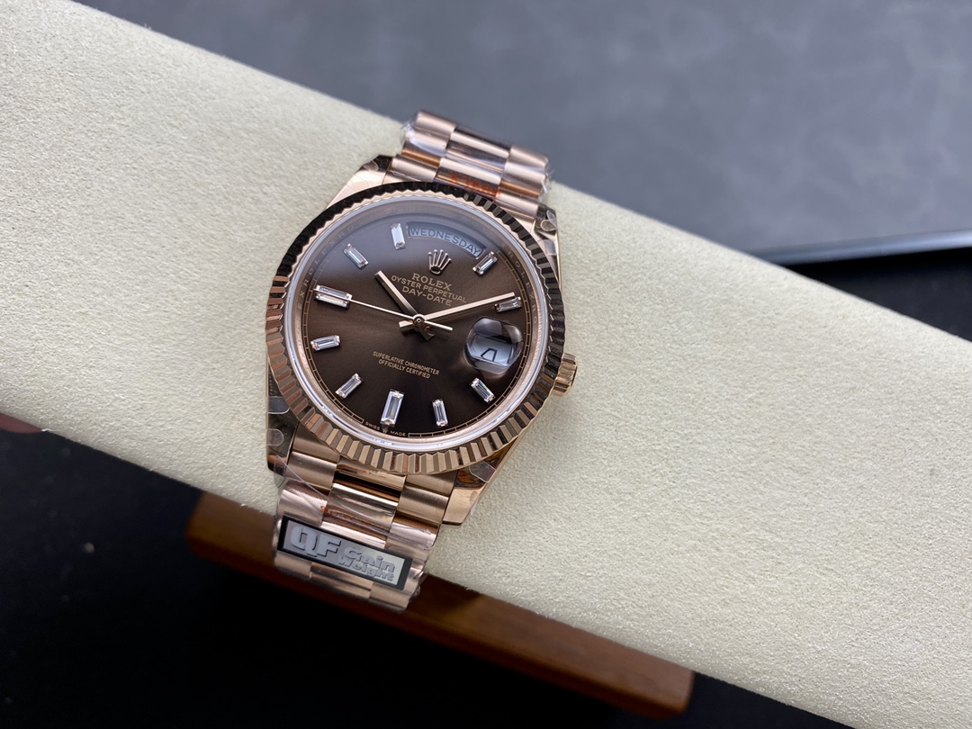 Rolex Day Date 40 18kt Everose Gold Rolex President Chocolate Dial m228235 0003
