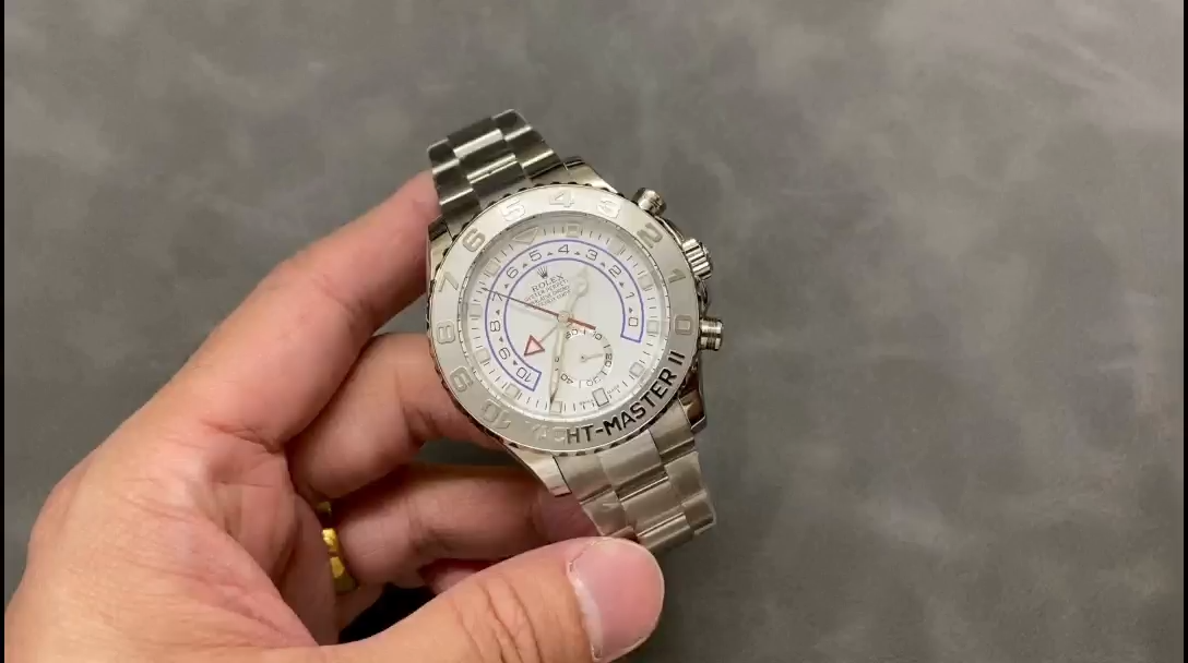 Rolex Yacht Master II 116689 White Dial Platinum 44mm Mens Replica Watch - Video