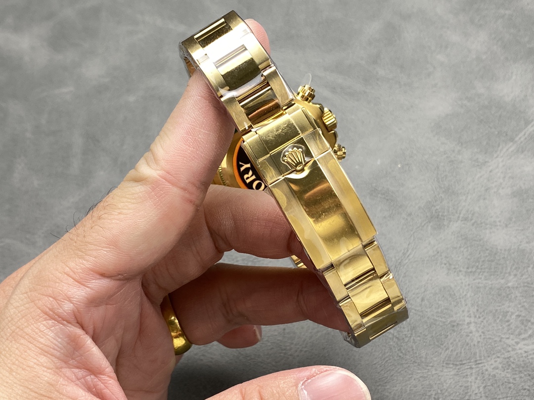 Rolex Daytona 116528 Yellow Gold Black Paul Newman Dial 40mm Mens Replica Watch