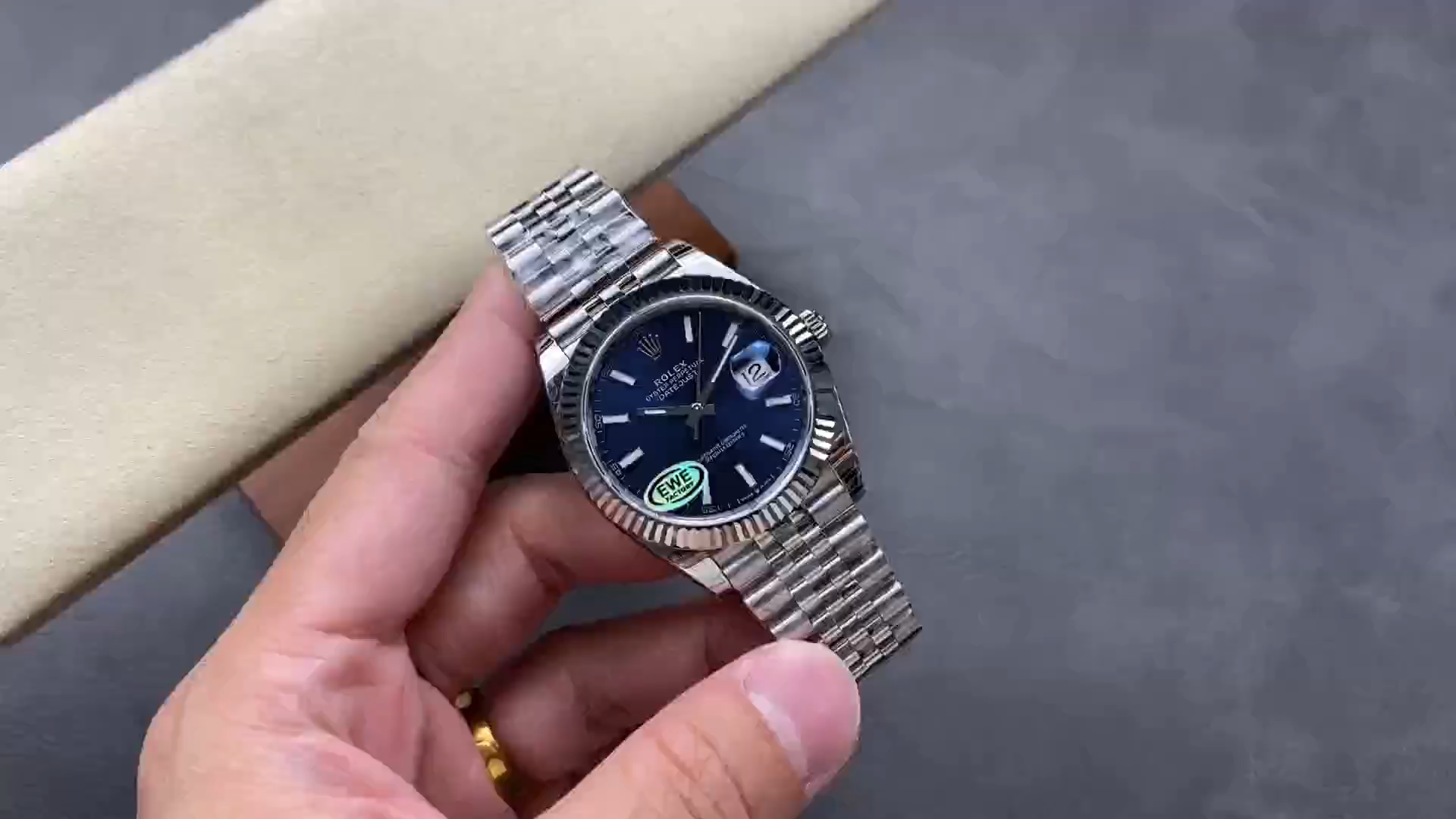 Rolex Datejust 126234 Blue Index Dial Fluted Bezel 36MM Unisex Replica Watch