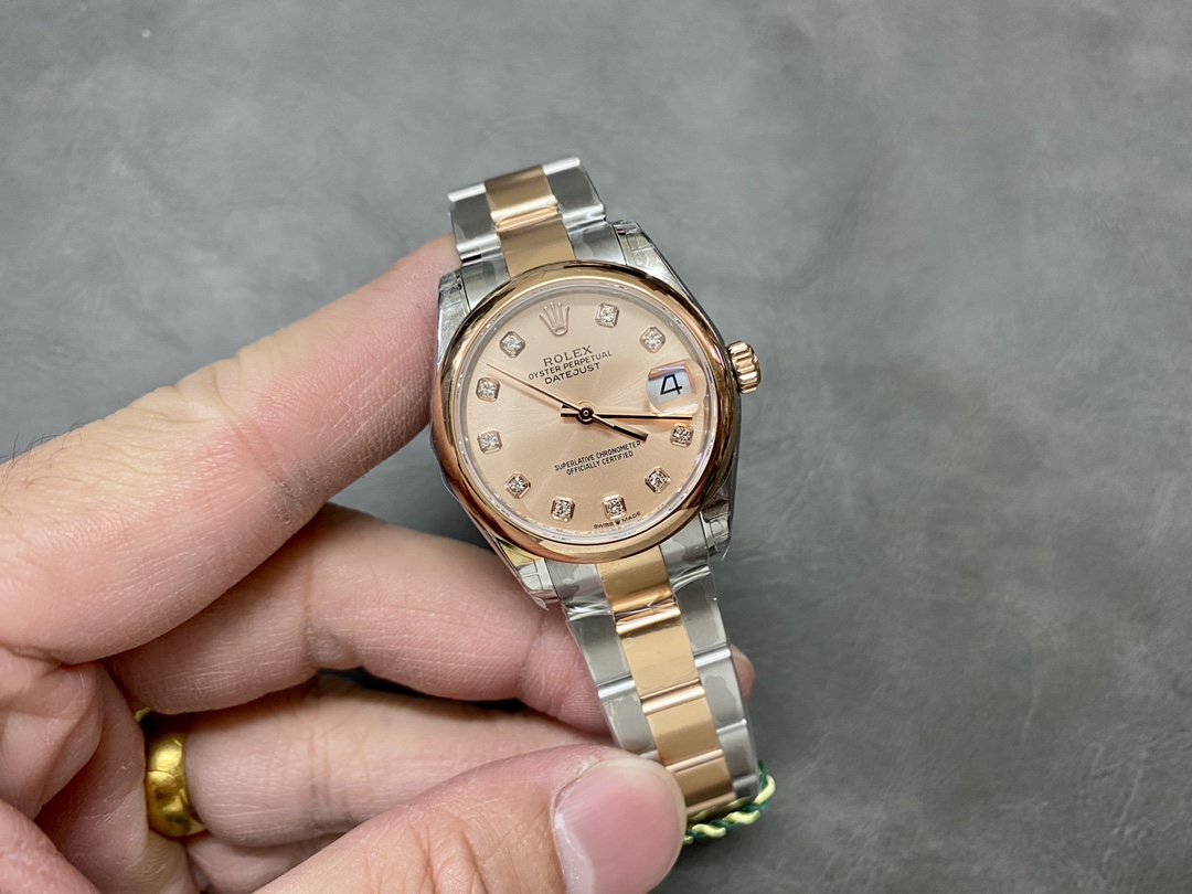 Rolex Datejust 31 Everose Gold Rose Diamond Dial M278241 0023 Women's Watch