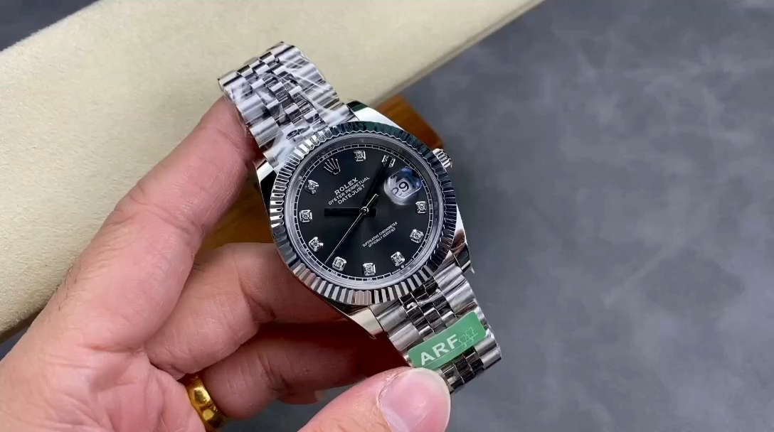 Rolex Datejust 41 Rhodium Diamond Dial Fluted Bezel m126334 0006 Men's Watch