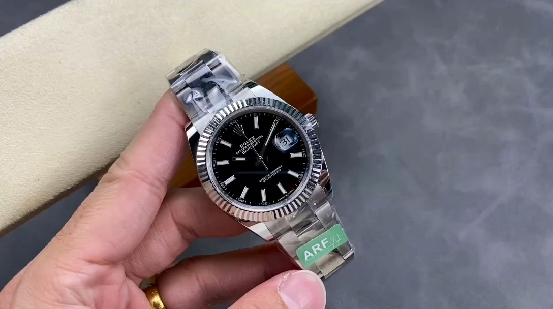 Rolex Datejust m126334 0017 Fluted Bezel Black Dial 41MM Mens Replica Watch