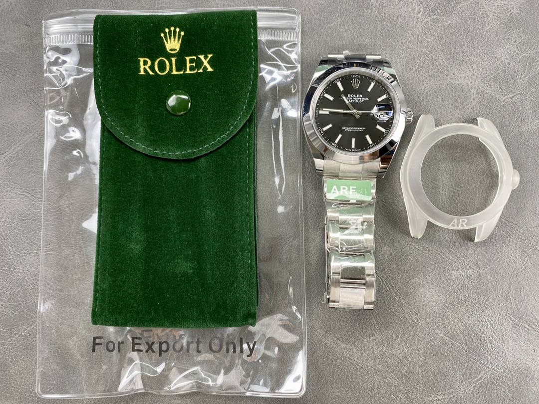 Rolex Datejust 41mm Black Index Oyster Stainless Steel 126300 0011 Men's Watch