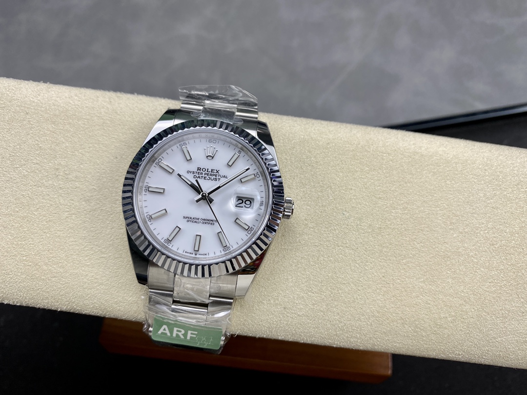 Rolex Datejust 41 Stainless Steel And White Gold White Dial M126334 0009 Men's Watch