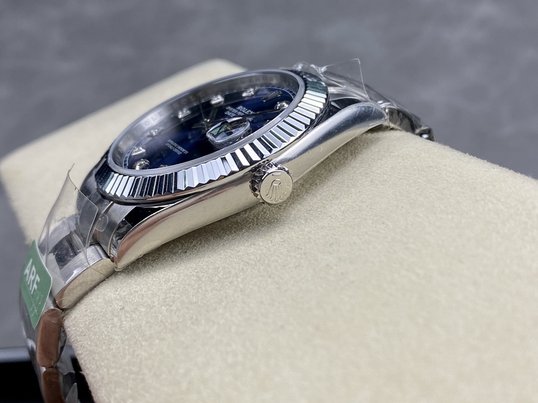Rolex Datejust 126334 0015 Fluted Bezel Blue Diamond Dial 41MM Mens Replica Watch