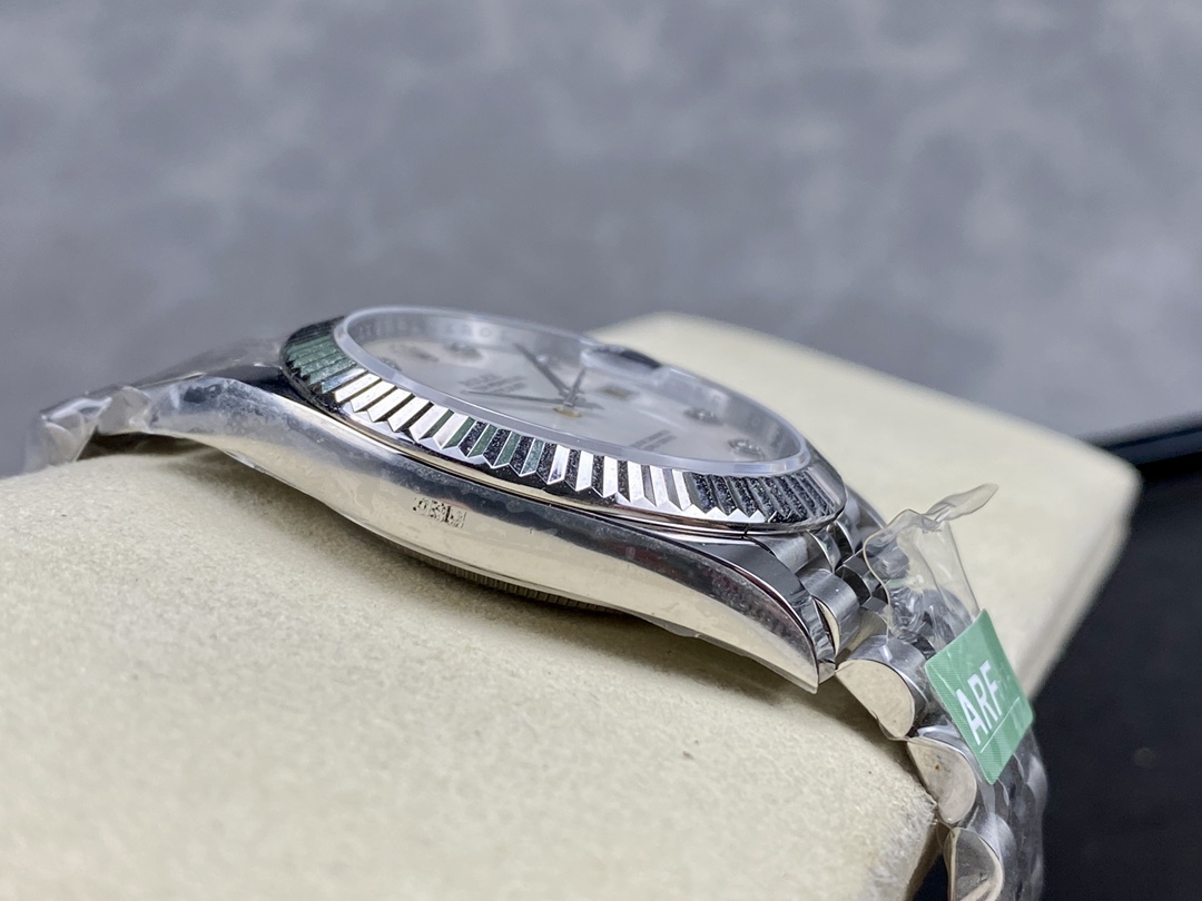 Rolex Datejust 41 Steel White Gold MOP Diamond Dial 126334 Men's Watch