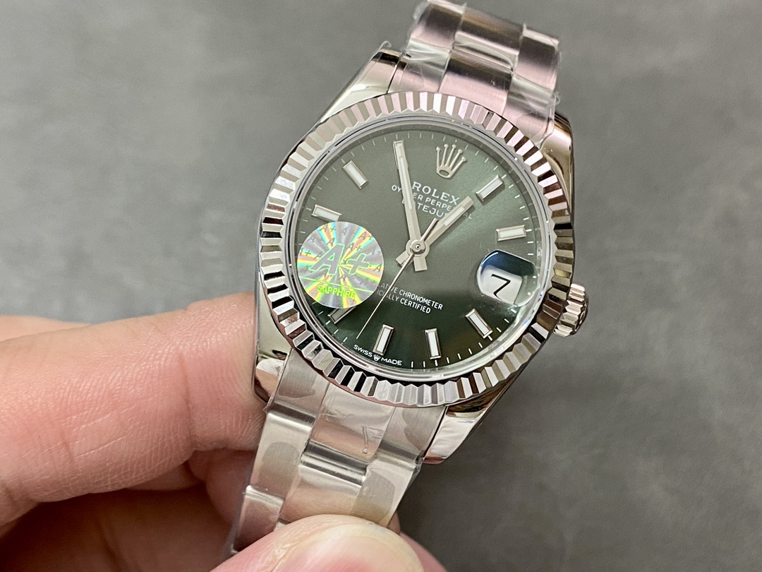 Rolex Datejust 31 White Gold Mint Green Dial M278274 0017 Women's Watch