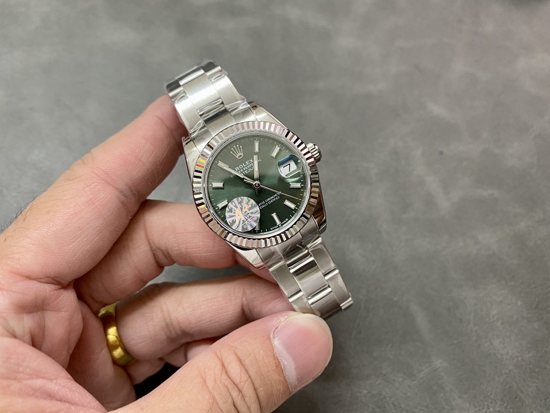 Rolex Datejust 31 White Gold Mint Green Dial M278274 0017 Women's Watch