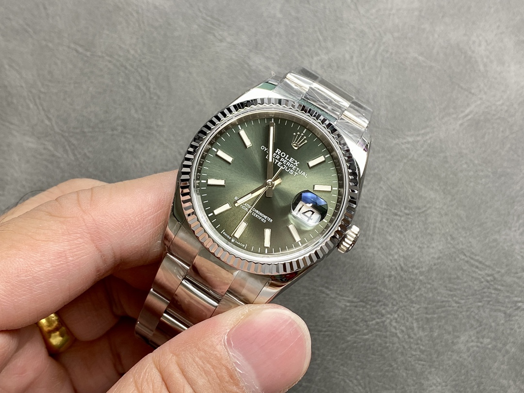 Rolex Datejust 36 White Gold Fluted Bezel 126234 0052 Unisex Watch