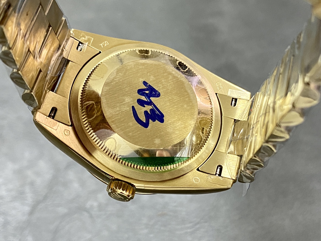 Rolex Day Date 36 Yellow Gold Diamond Bezel MOP Dial m128348rbr 0019