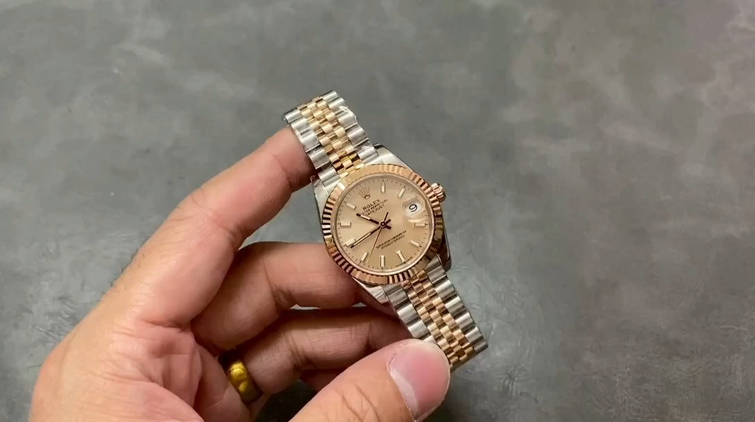 Rolex Datejust 31mm Stainless Steel and Rose Gold m278271 0010 Rose Index Jubilee ladies watch