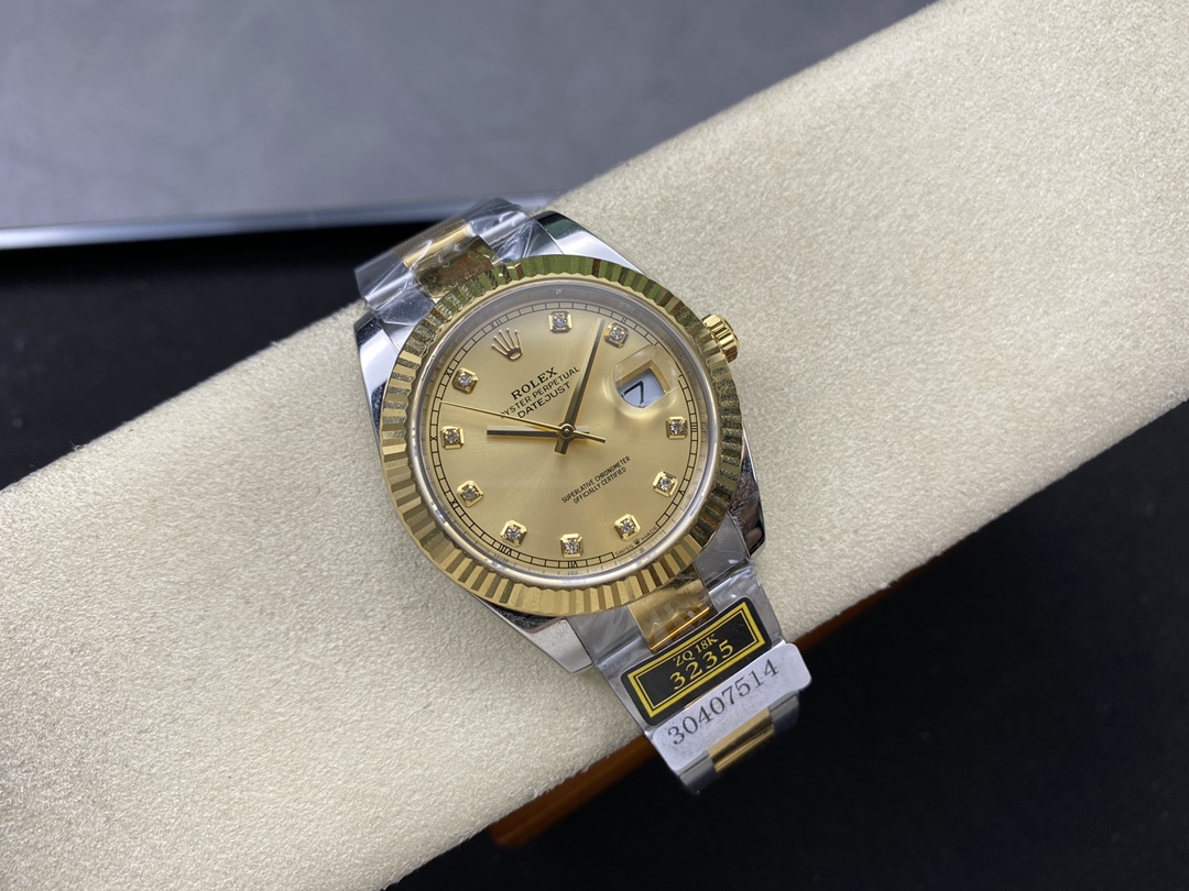 Rolex Datejust 36MM 126233 0018 Champagne Diamond Dial Unisex Replica Watch
