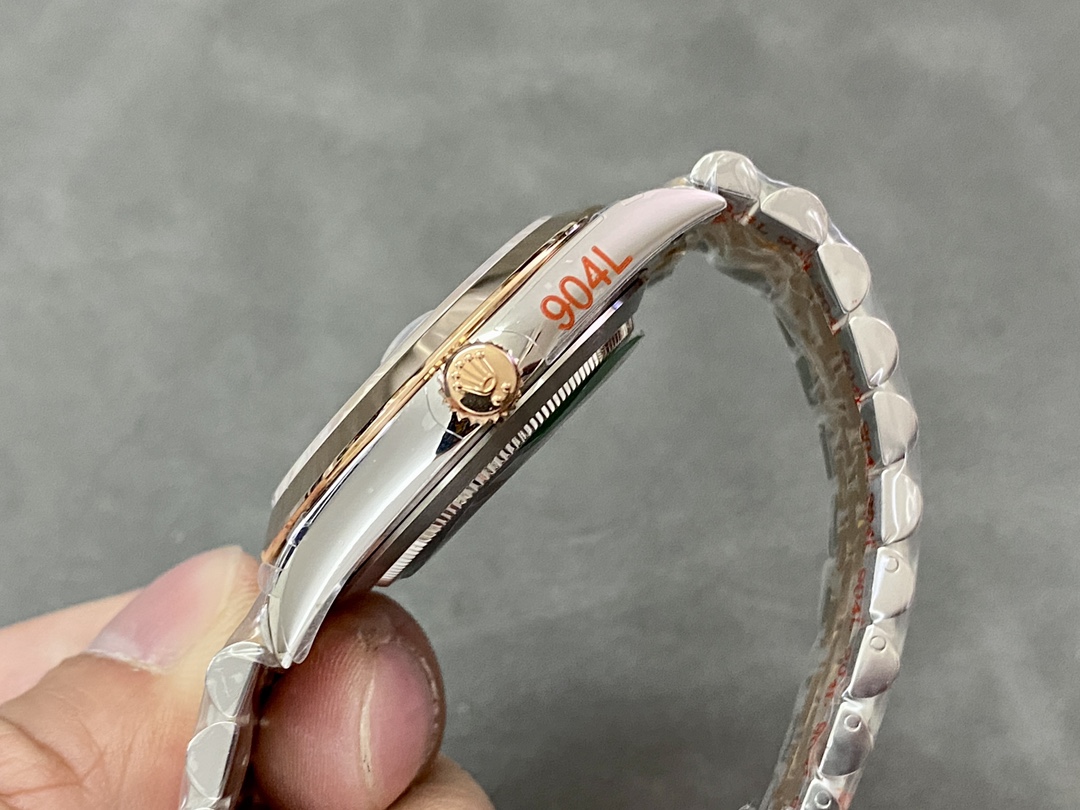 Rolex Datejust 41MM 126301 0010 Rose Gold Sundust Index Dial Mens Replica Watch