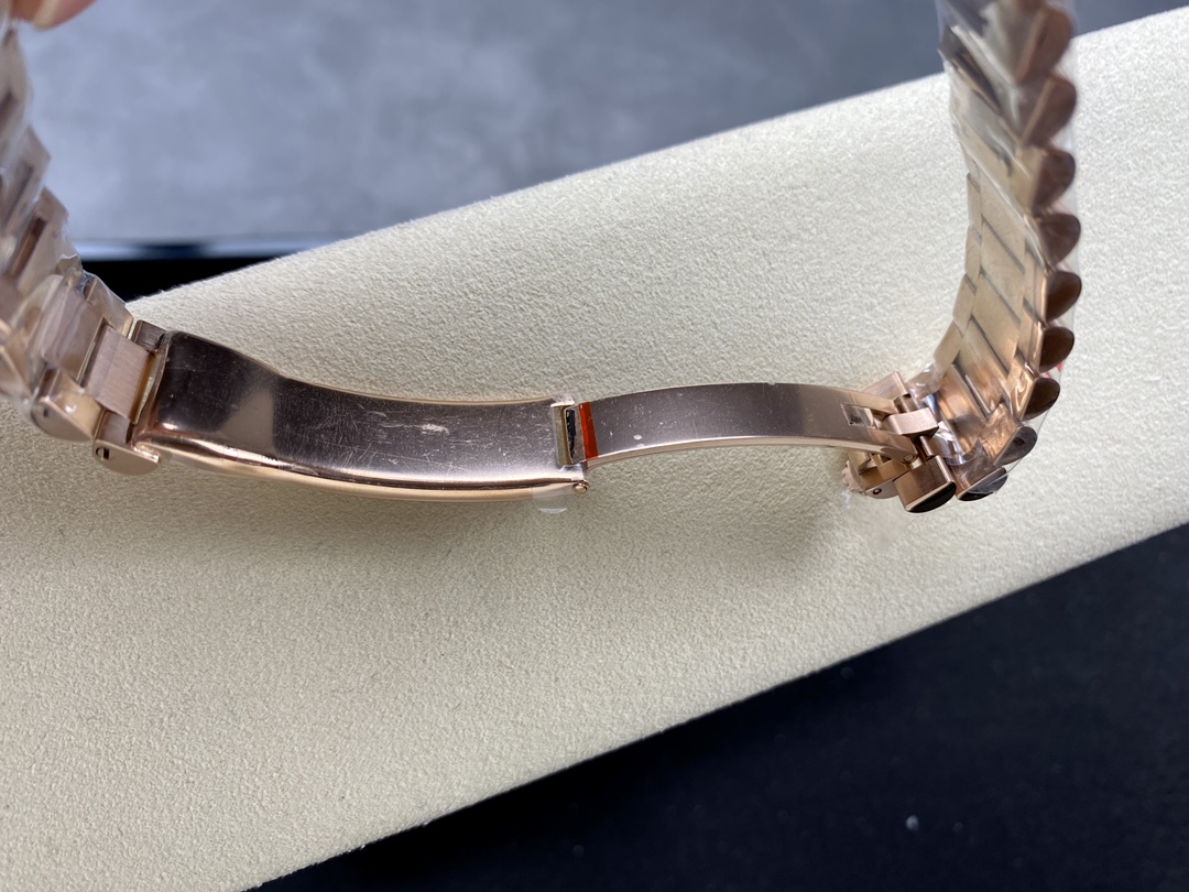 Rolex Day-Date 36MM 128345RBR 0028 Mother of Pearl White Dial Everose Gold Unisex Replica Watch