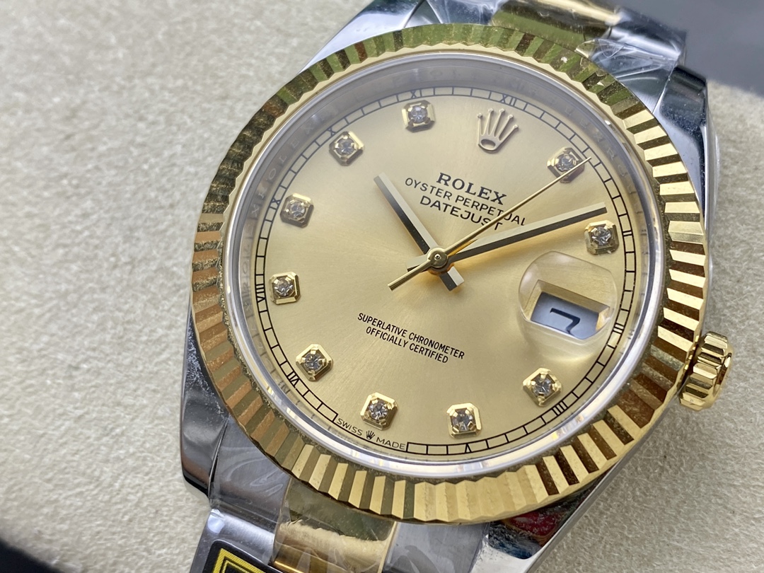 Rolex Datejust 36MM 126233 0018 Champagne Diamond Dial Unisex Replica Watch
