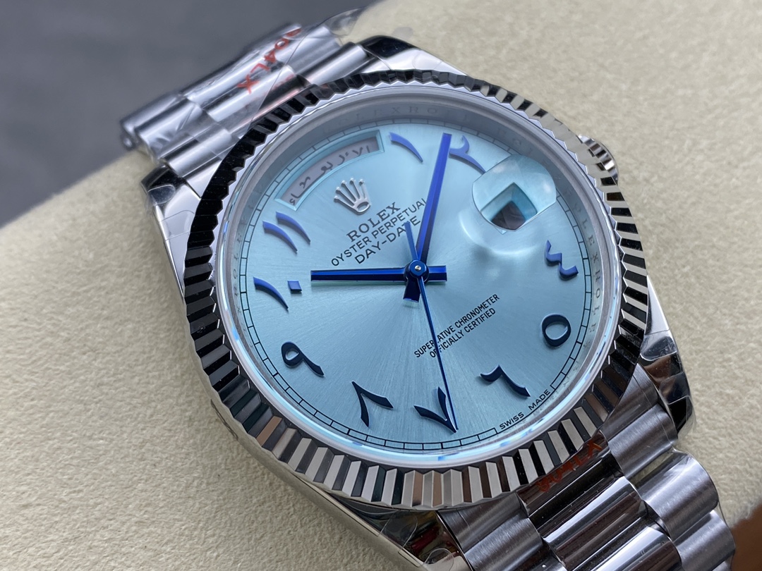 Rolex Day Date 40 228236 Platinum Ice Blue Dial Men's Watch