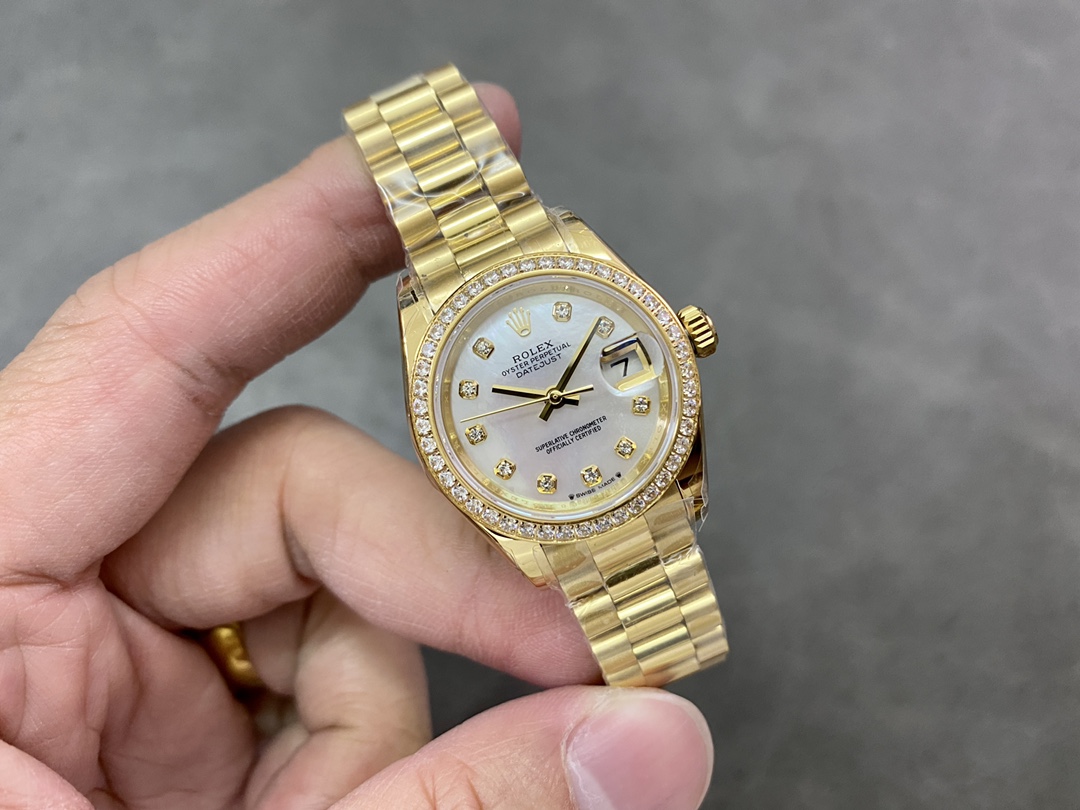 Rolex Datejust 28mm Yellow Gold MOP Dial M279138RBR 0015 Women's Watch