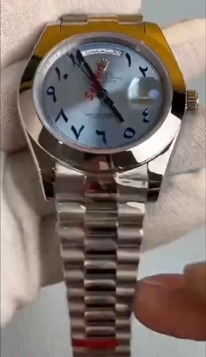 Rolex Day Date President Blue Arabic Dial Dial M228206 0025 Men's Watch