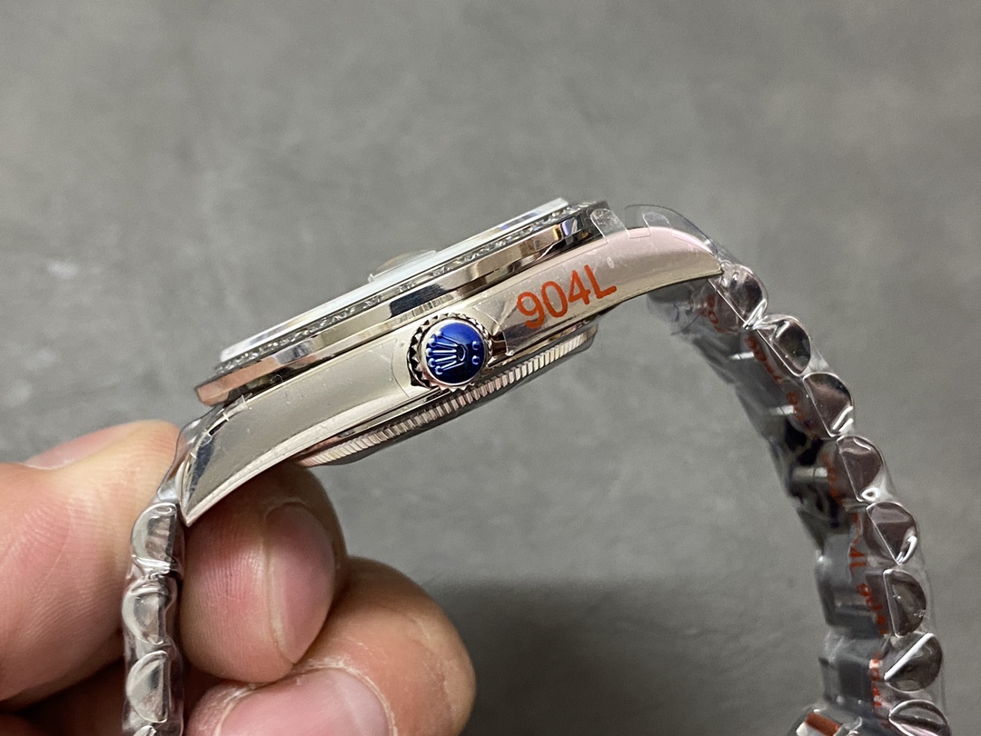 Rolex Day-Date 40mm Platinum Ice Blue Arabic Dial Diamond Bezel 228396TBR Men's Watch