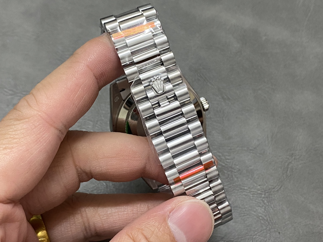 Rolex Day-Date 40mm Platinum Ice Blue Arabic Dial Diamond Bezel 228396TBR Men's Watch