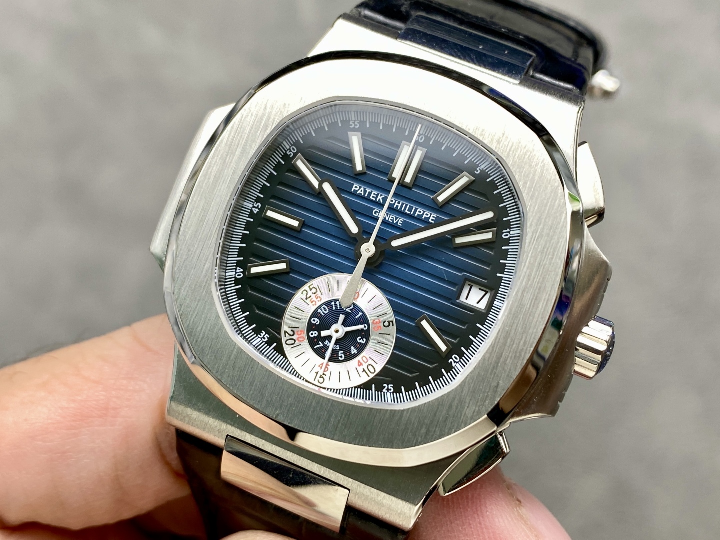 Patek Philippe Nautilus Chronograph Stainless Steel Blue Dial 5980 1A 001