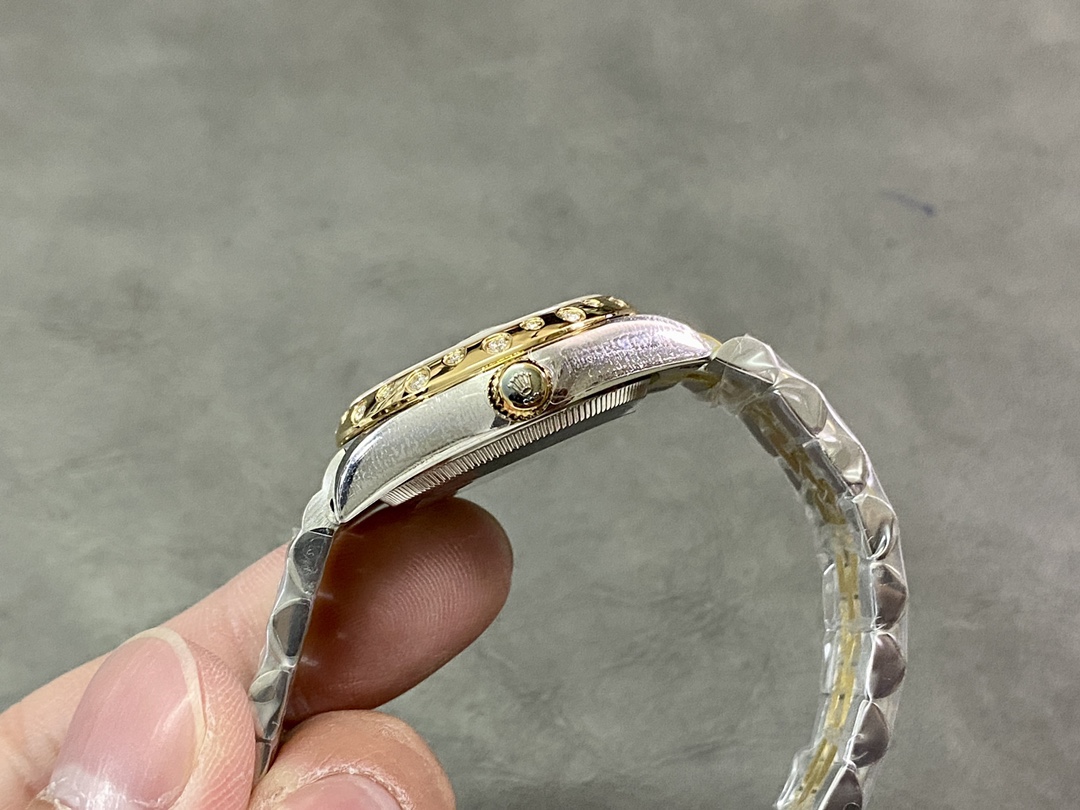 Rolex Datejust 31mm 278343RBR 0032 Green Floral Motif Dial Yellow Rolesor Jubilee Ladies Watch