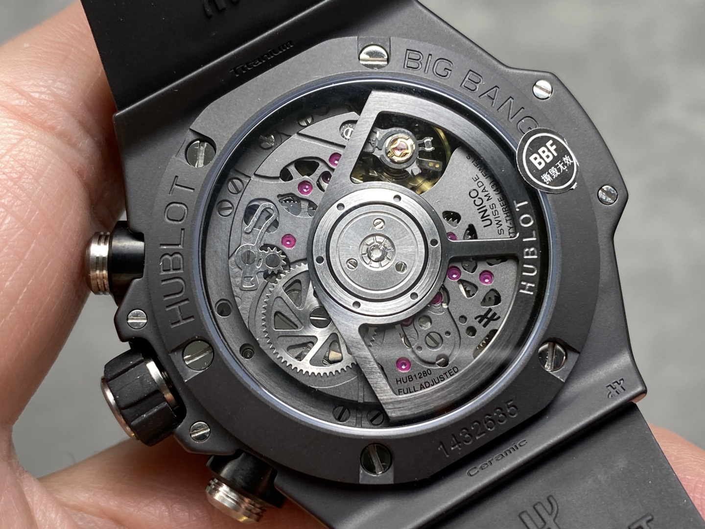 Hublot Big Bang Unico Skeleton Dial 421.CI.1170.RX White Rubber Strap Men's Replica Watch