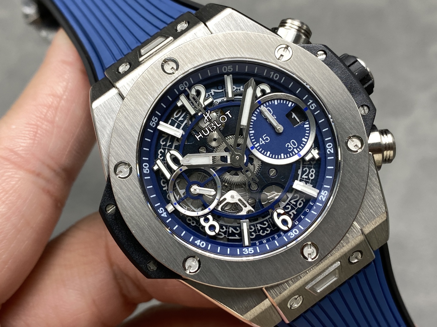Hublot Big Bang 441.NX.5171.RX Unico Titanium Blue 42 mm Men's Replica Watch