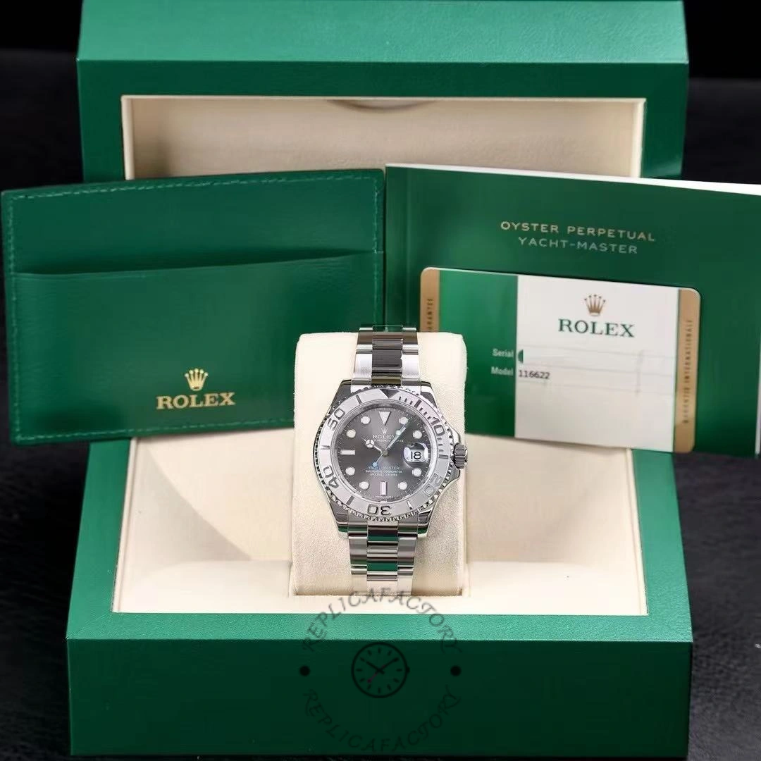 Rolex Yacht-Master 116622 Stainless Steel Grey Dial 40mm Mens Replica Watch