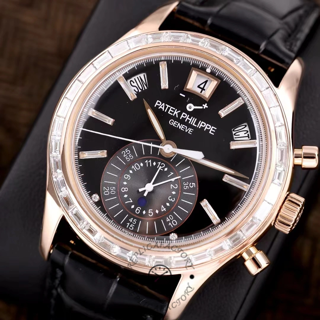 Patek Philippe Complications Annual Calendar Flyback Chrono 18k Rose Baguette Diamond 5961R-010 40.5 mm