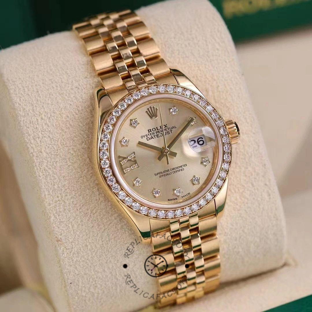 Rolex Datejust 28 Solid 18K Yellow Gold 279138RBR 0006 Women's Watch