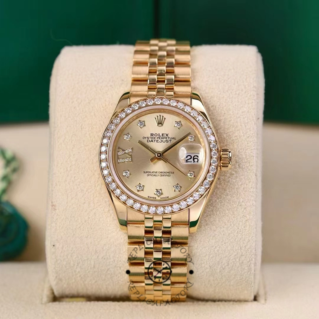 Rolex Datejust 28 Solid 18K Yellow Gold 279138RBR 0006 Women's Watch