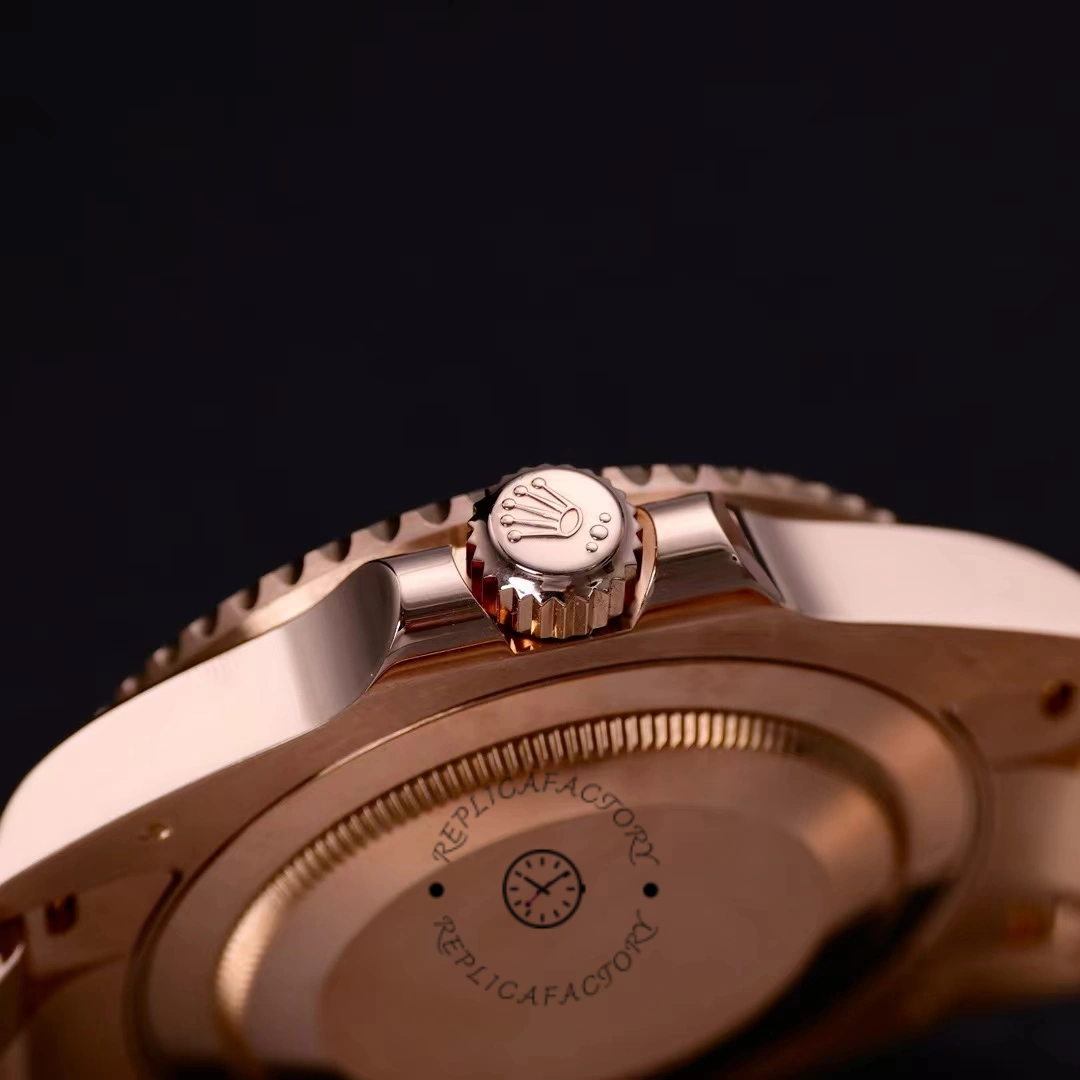 Side profile of Rolex GMT-Master II 126715CHNR showing crown side and case thickness.