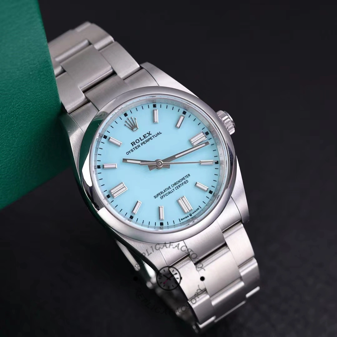 Rolex Oyster Perpetual 36 126000, front view on dark background showing full watch.