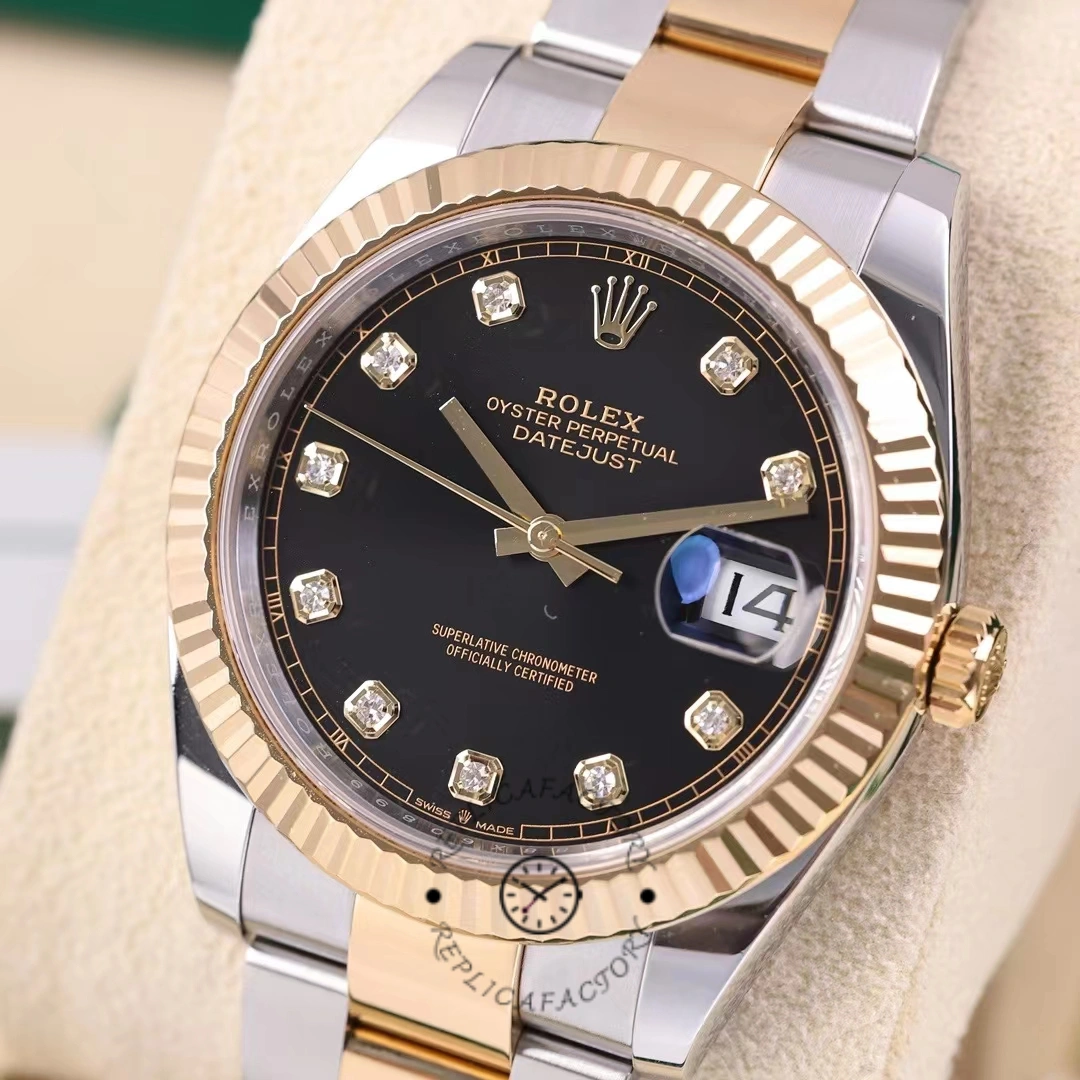 Rolex Datejust 41 Black Diamond Dial M126333 0005 Men's Watch