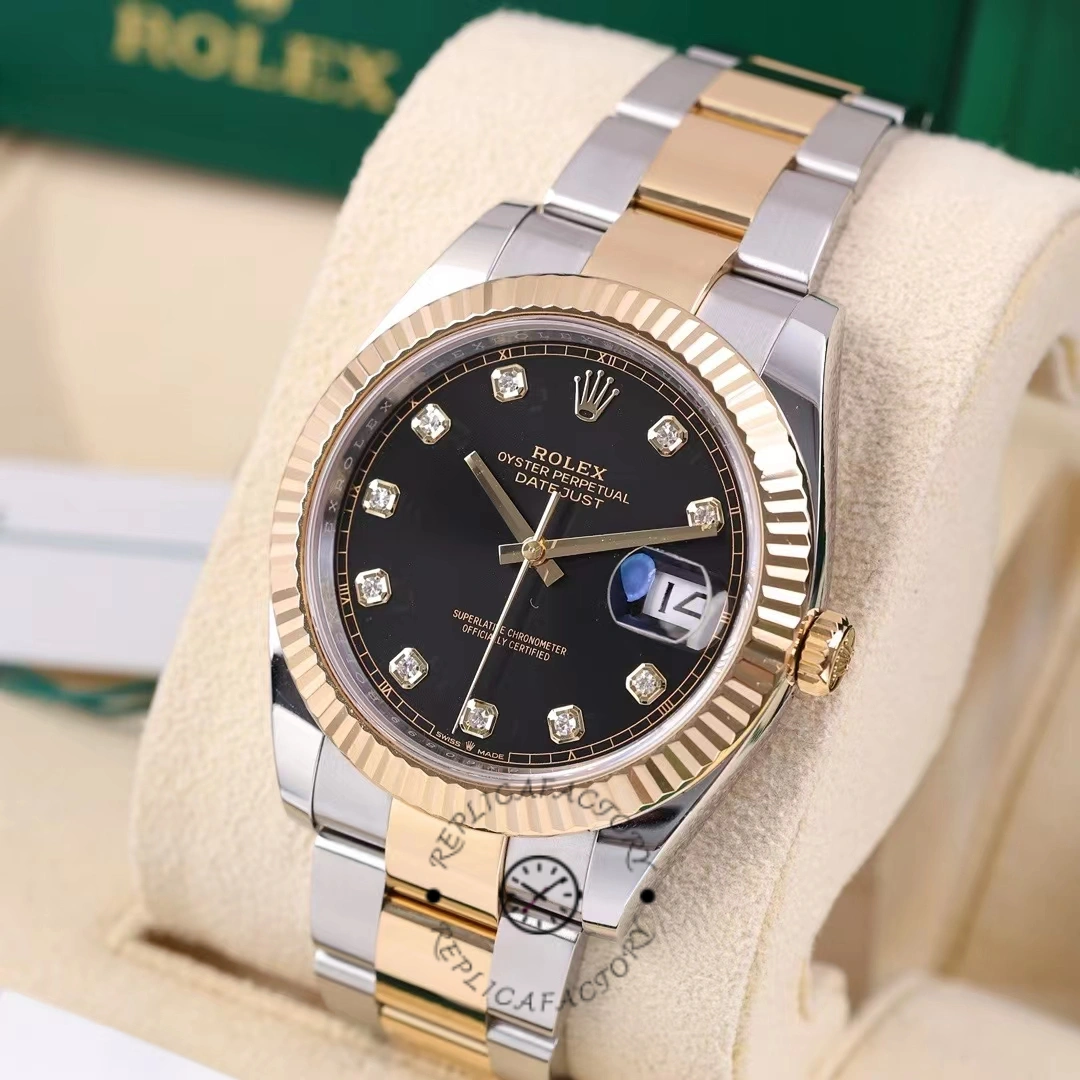 Rolex Datejust 41 Black Diamond Dial M126333 0005 Men's Watch